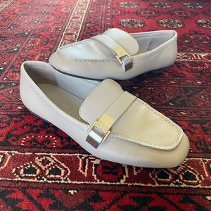 Calvin Klein Women’s Grey Leather Slip-on Loafers - Size 6 1/2